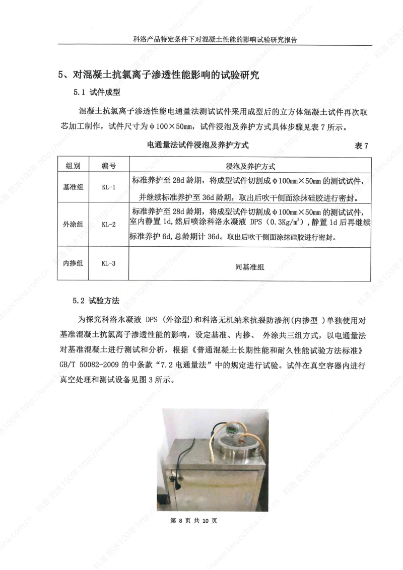 科洛產(chǎn)品特定條件下對混凝土性能的影響試驗研究報告-宜昌鼎誠工程技術服務_09