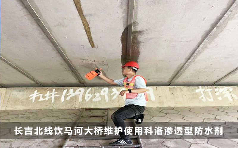 長(zhǎng)吉北線飲馬河大橋使用科洛滲透型防水劑